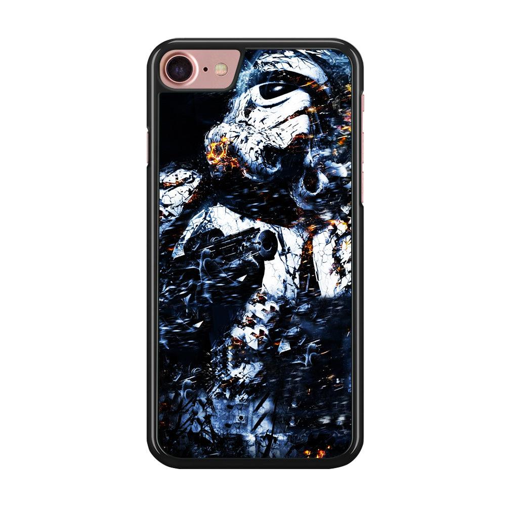 Star Wars Stormtrooper Abstract iPhone SE 2020 Case-Rubber / Black (2D Case)-Xtracase