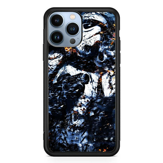Star Wars Stormtrooper Abstract iPhone 13 Pro Max Case-Rubber / Black (2D Case)-Xtracase