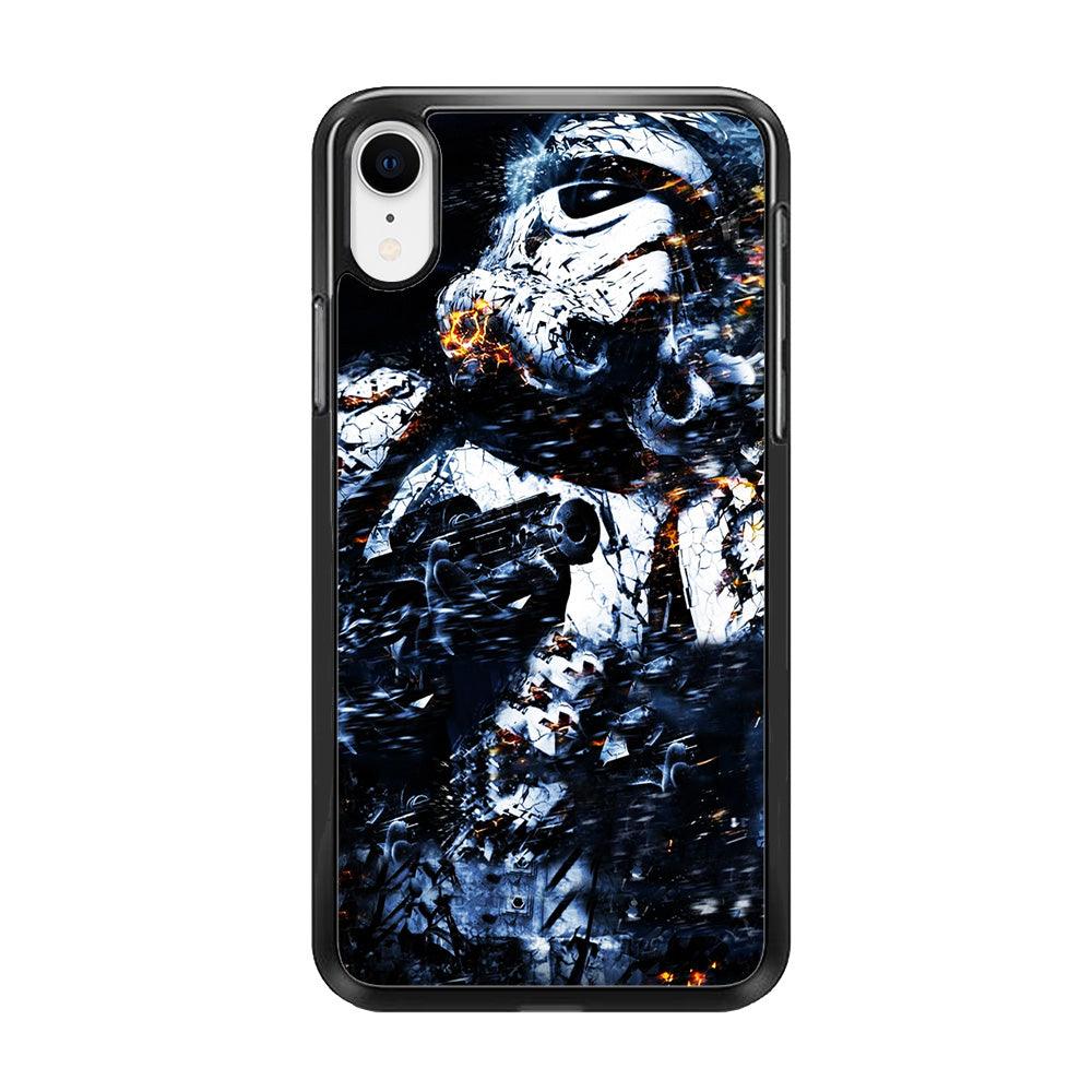Star Wars Stormtrooper Abstract iPhone XR Case-Rubber / Black (2D Case)-Xtracase