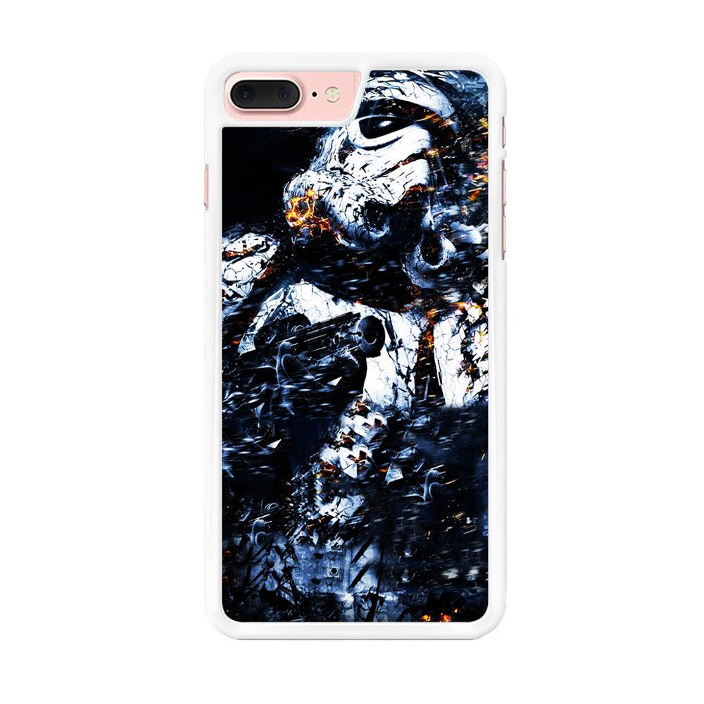 Star Wars Stormtrooper Abstract iPhone 8 Plus Case-Rubber / White (2D Case)-Xtracase