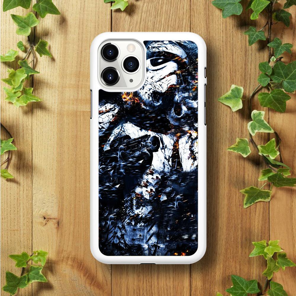 Star Wars Stormtrooper Abstract iPhone 11 Pro Case-Rubber / White (2D Case)-Xtracase