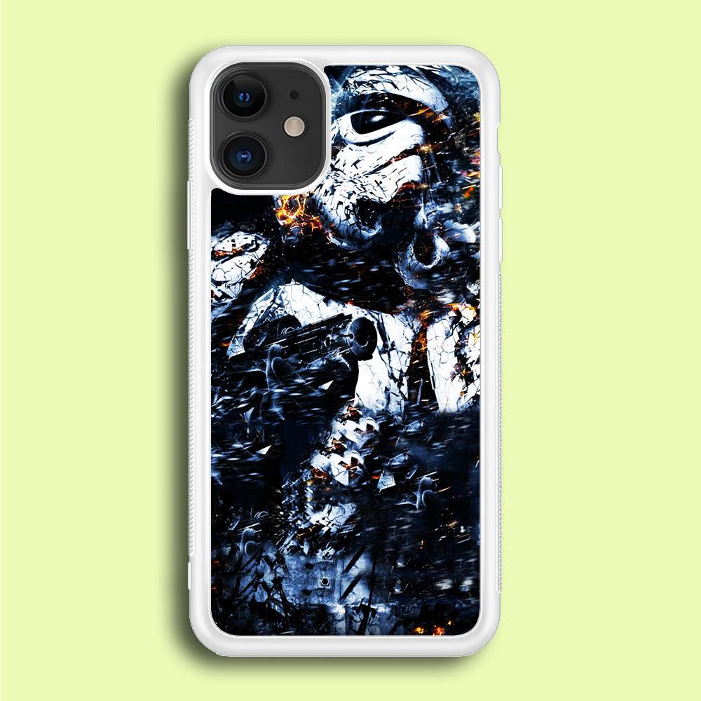 Star Wars Stormtrooper Abstract iPhone 12 Mini Case-Rubber / White (2D Case)-Xtracase