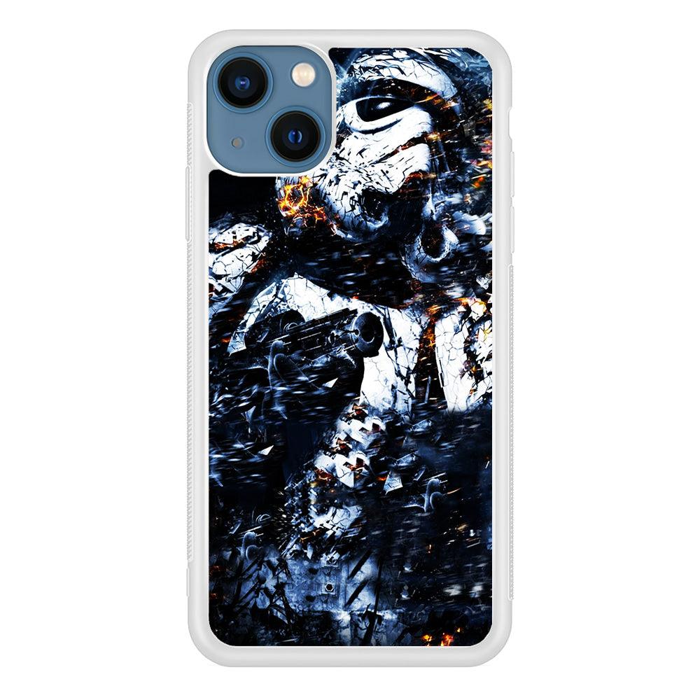 Star Wars Stormtrooper Abstract iPhone 13 Pro Case-Rubber / White (2D Case)-Xtracase