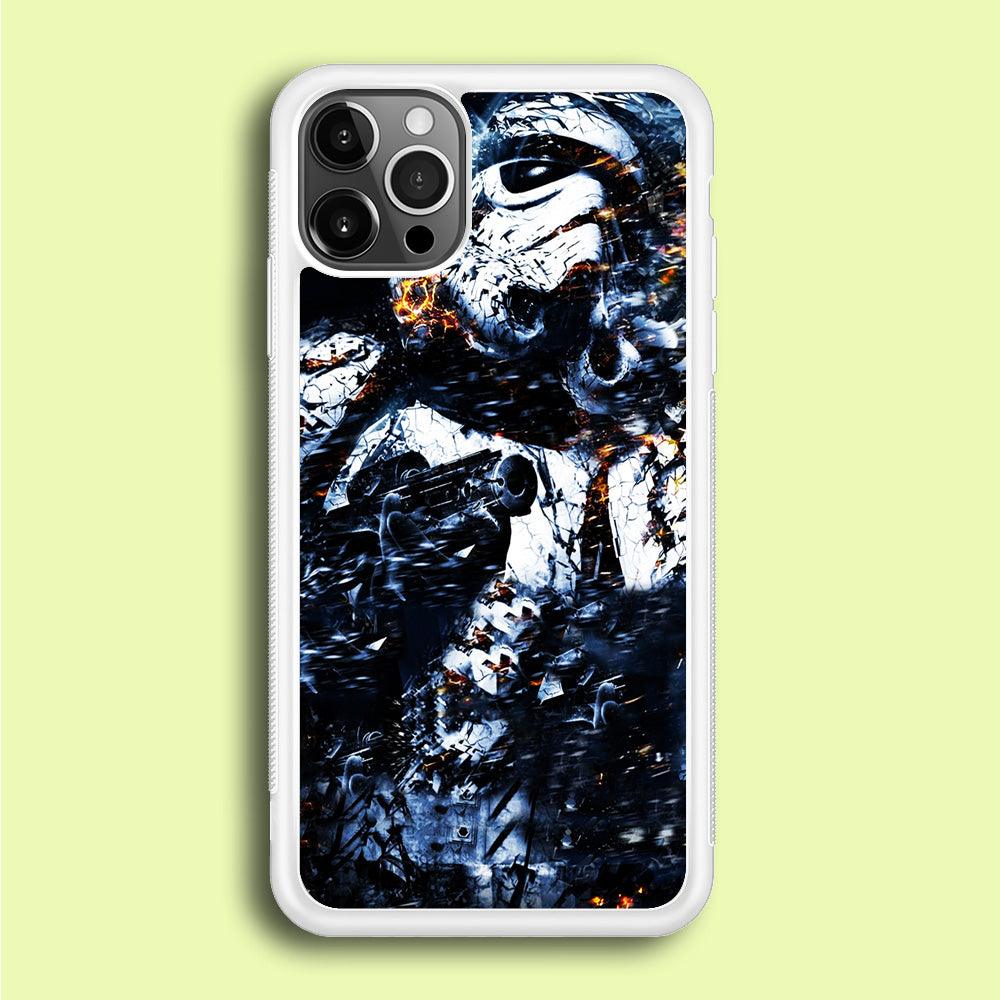 Star Wars Stormtrooper Abstract iPhone 12 Pro Case-Rubber / White (2D Case)-Xtracase