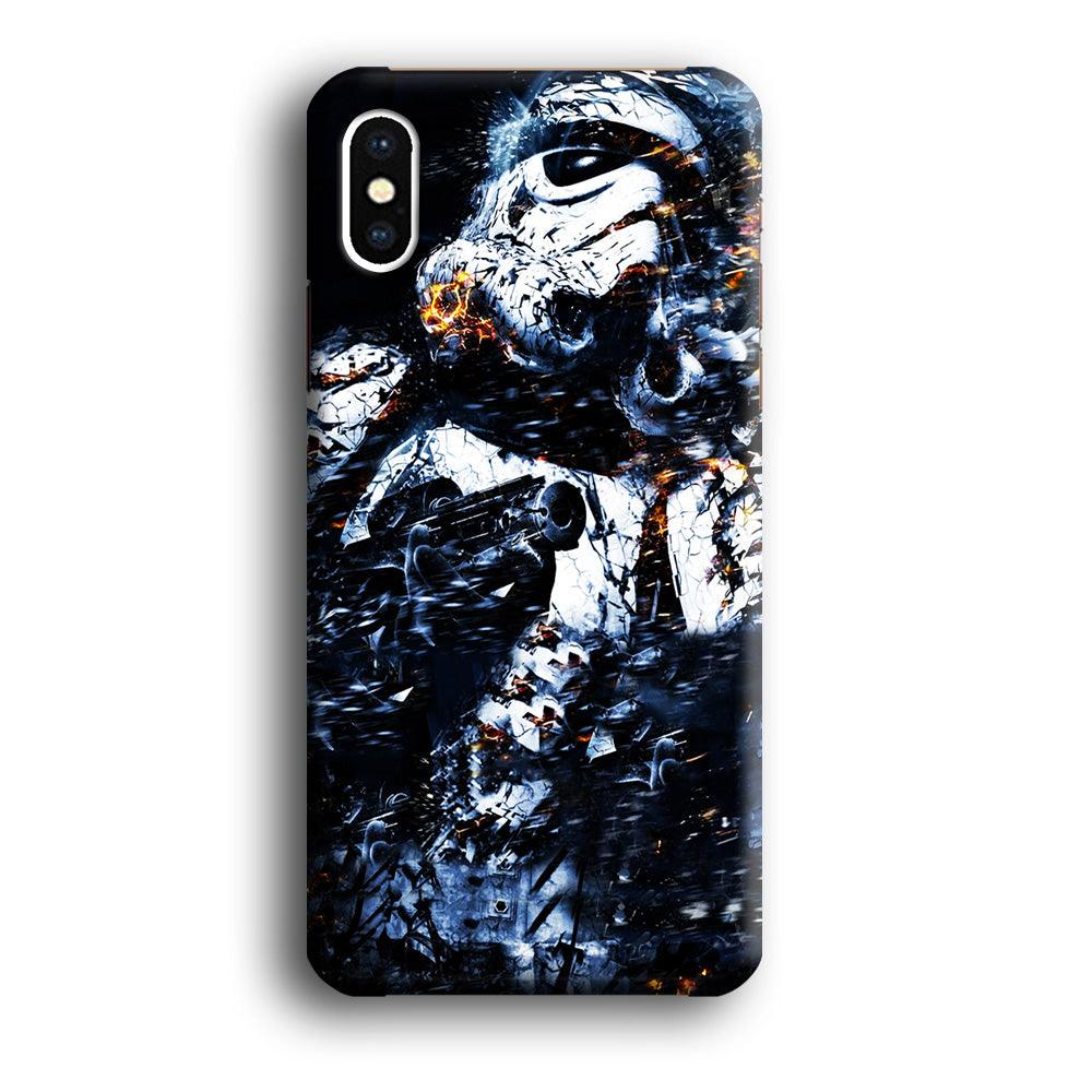 Star Wars Stormtrooper Abstract iPhone Xs Case-Plastic / Full Wrap (3D Case)-Xtracase