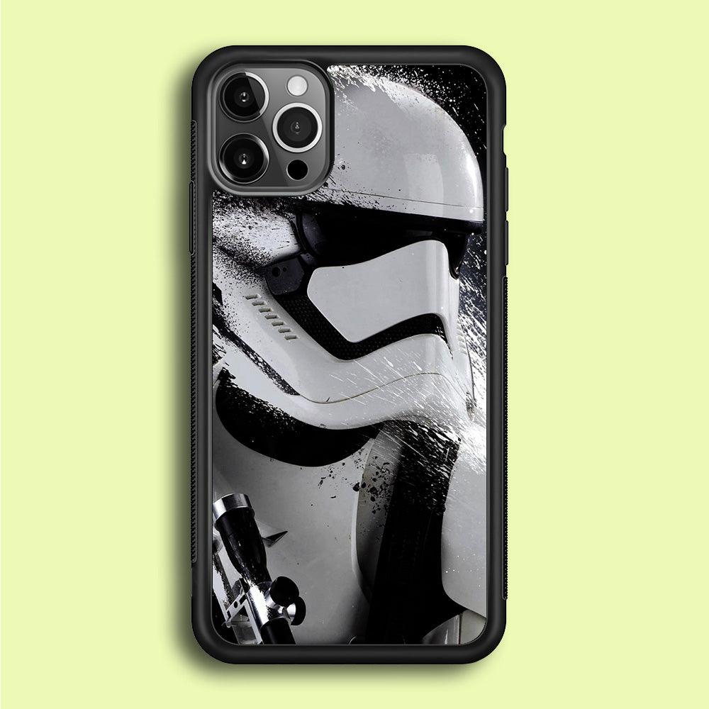 Star Wars Stormtrooper Painting iPhone 12 Pro Case-Rubber / Black (2D Case)-Xtracase