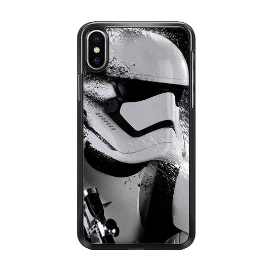 Star Wars Stormtrooper Painting iPhone Xs Max Case-Rubber / Black (2D Case)-Xtracase