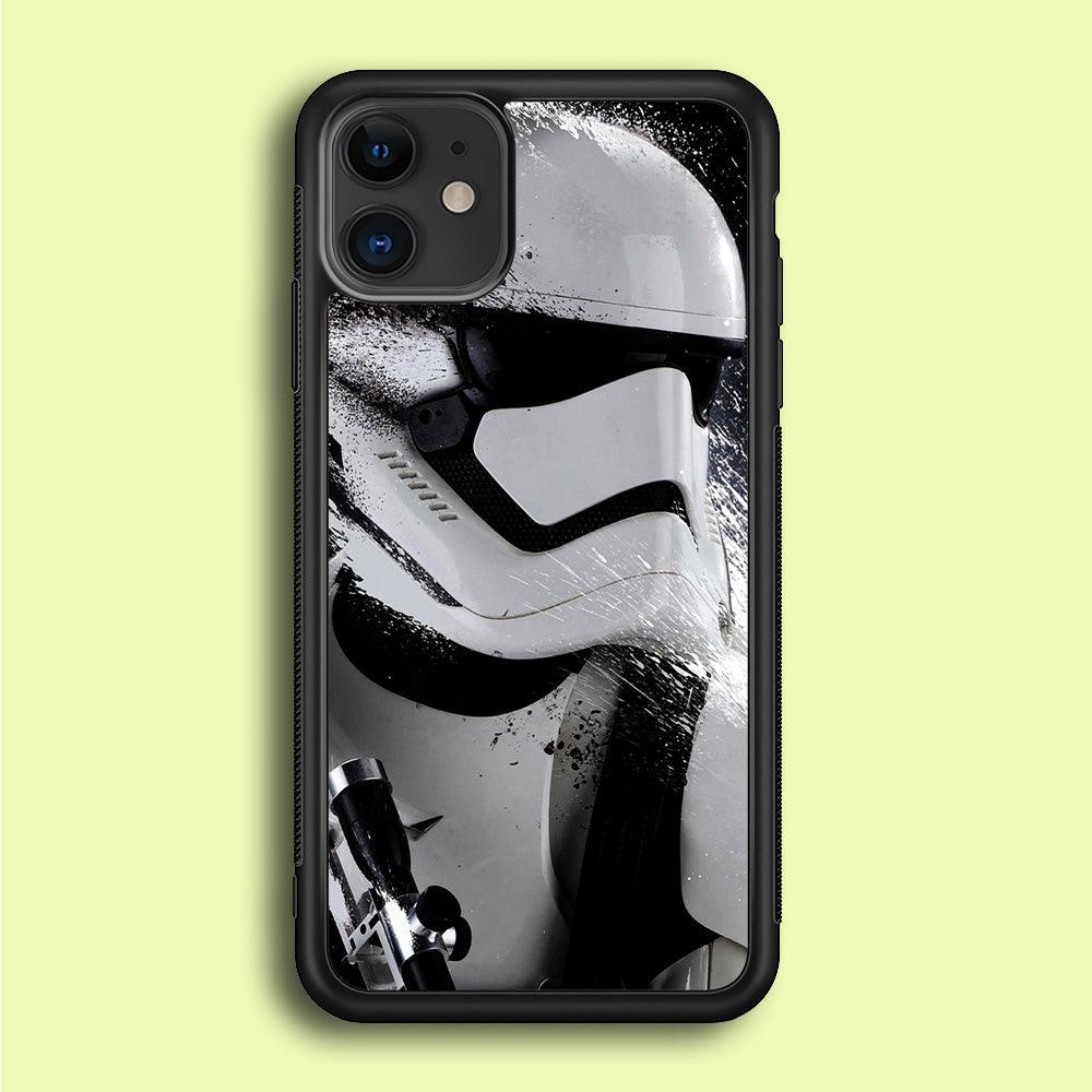 Star Wars Stormtrooper Painting iPhone 12 Case-Rubber / Black (2D Case)-Xtracase