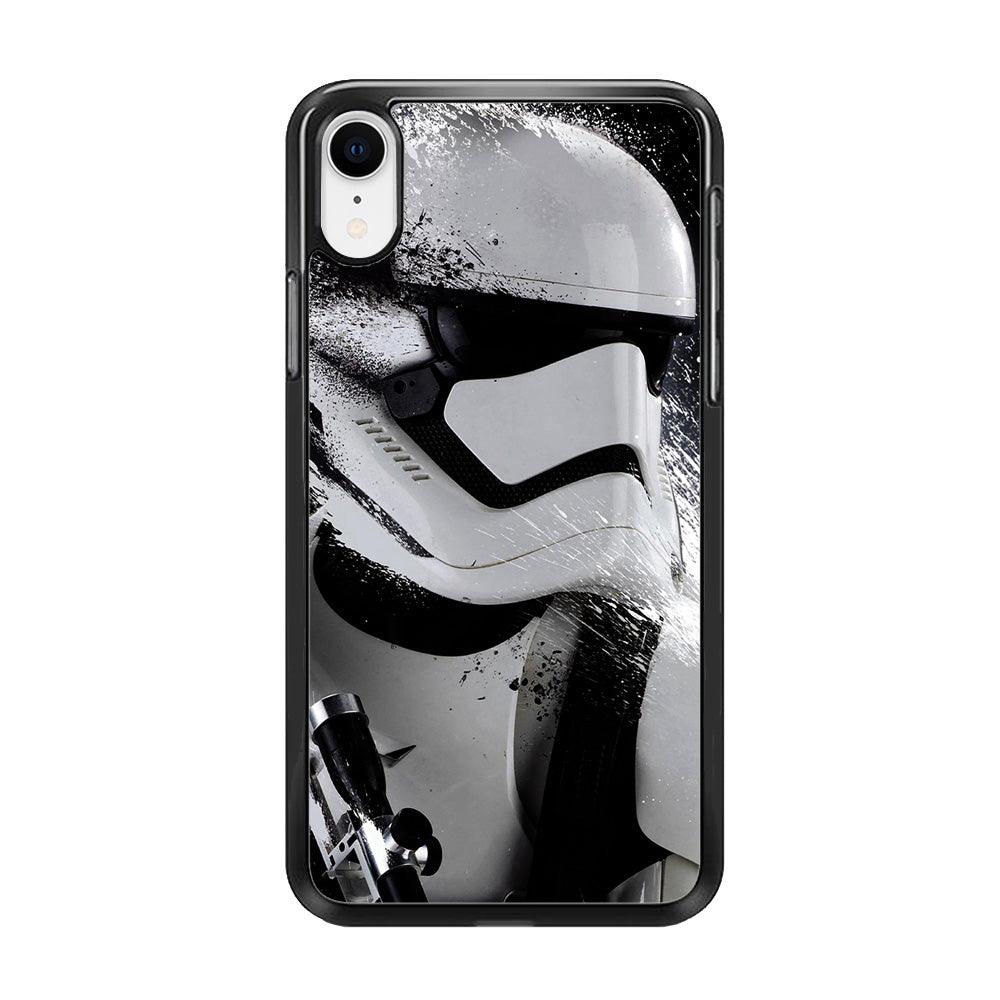 Star Wars Stormtrooper Painting iPhone XR Case-Rubber / Black (2D Case)-Xtracase