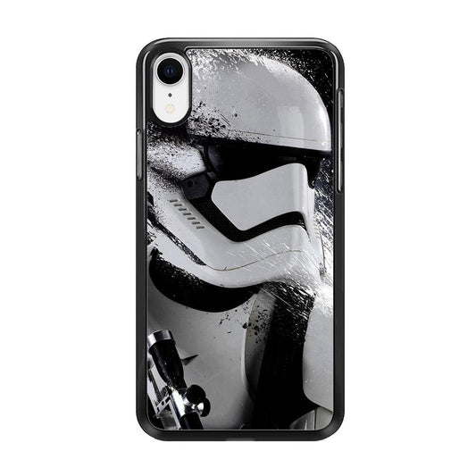 Star Wars Stormtrooper Painting iPhone XR Case-Rubber / Black (2D Case)-Xtracase