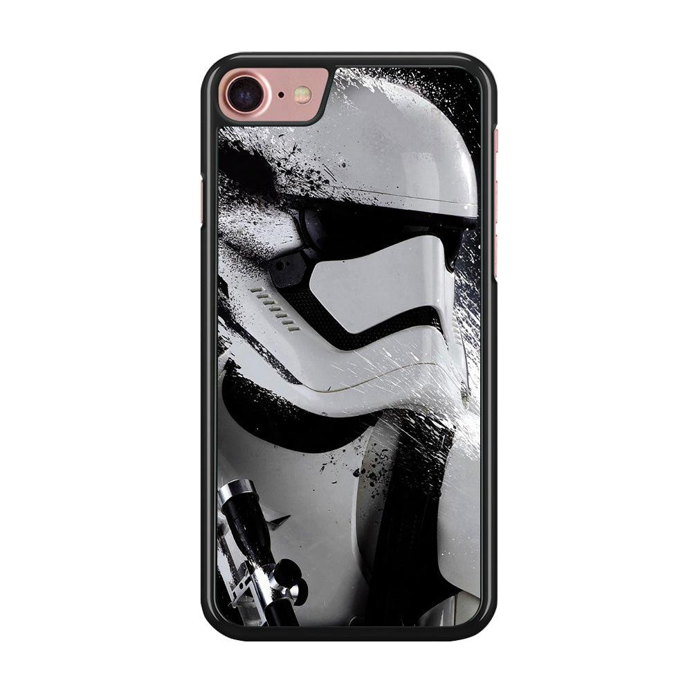 Star Wars Stormtrooper Painting iPhone SE 2020 Case-Rubber / Black (2D Case)-Xtracase