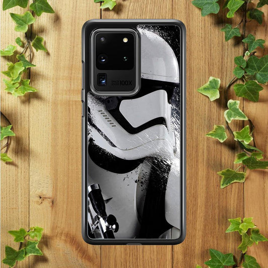 Star Wars Stormtrooper Painting Samsung Galaxy S20 Ultra Case-Rubber / White (2D Case)-Xtracase