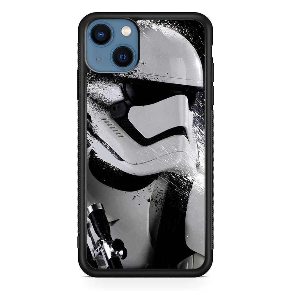 Star Wars Stormtrooper Painting iPhone 13 Pro Case-Rubber / Black (2D Case)-Xtracase