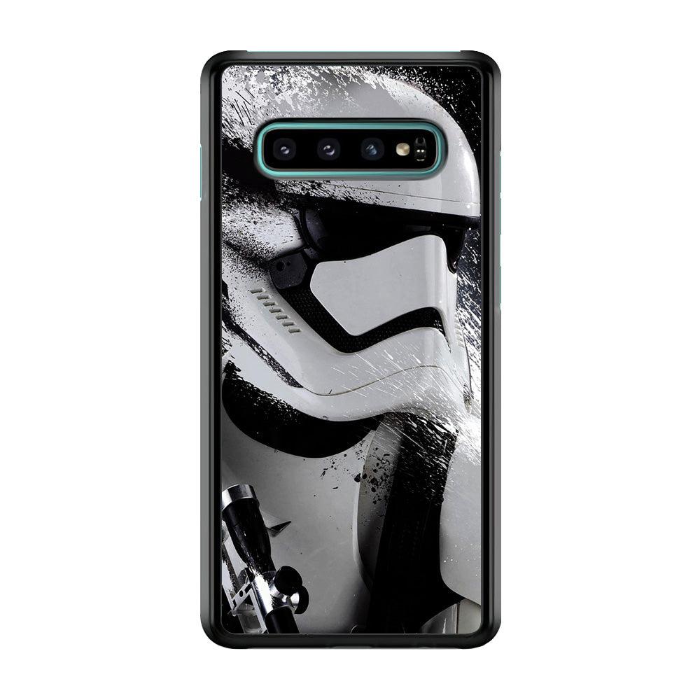 Star Wars Stormtrooper Painting Samsung Galaxy S10 Case-Rubber / White (2D Case)-Xtracase