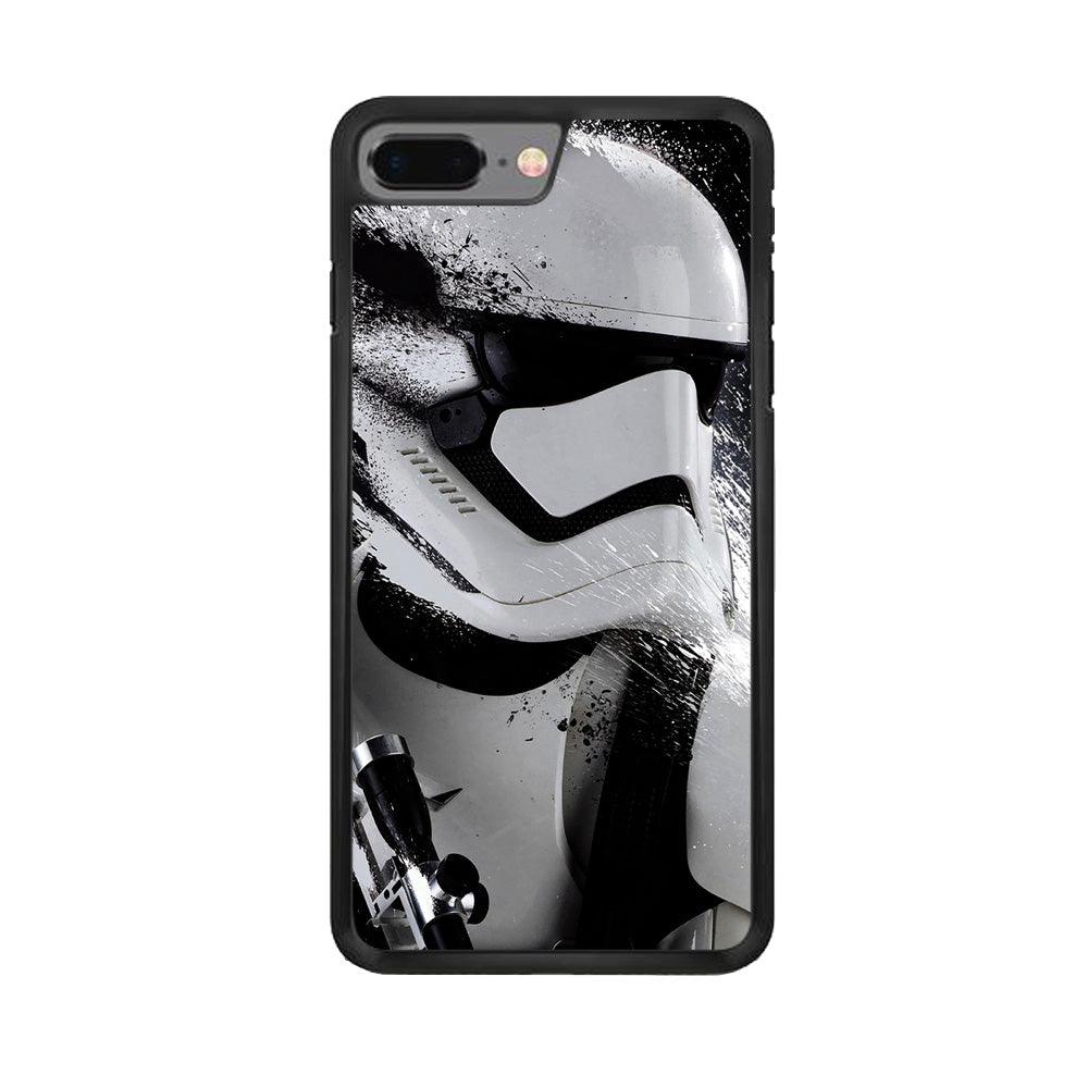 Star Wars Stormtrooper Painting iPhone 8 Plus Case-Rubber / Black (2D Case)-Xtracase