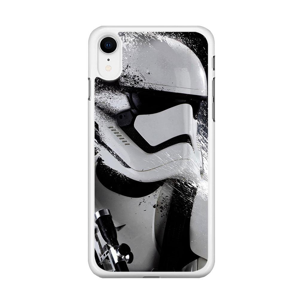 Star Wars Stormtrooper Painting iPhone XR Case-Rubber / White (2D Case)-Xtracase