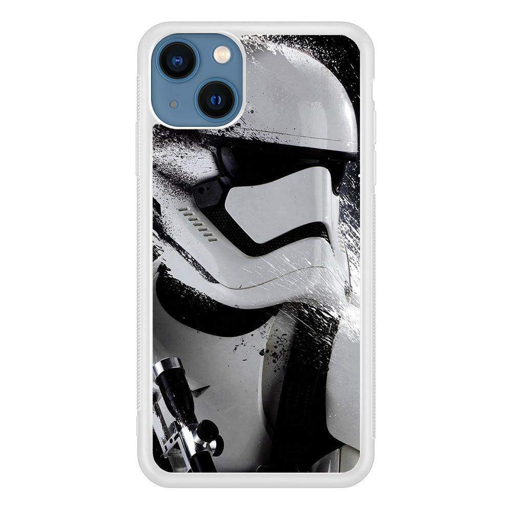 Star Wars Stormtrooper Painting iPhone 13 Pro Case-Rubber / White (2D Case)-Xtracase