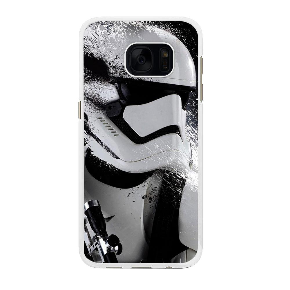 Star Wars Stormtrooper Painting Samsung Galaxy S7 Case-Rubber / White (2D Case)-Xtracase