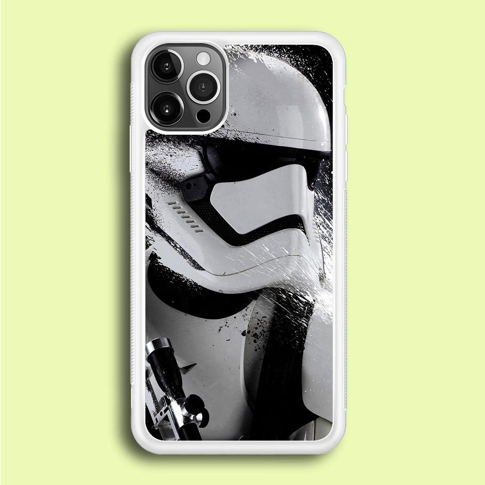 Star Wars Stormtrooper Painting iPhone 12 Pro Case-Rubber / White (2D Case)-Xtracase