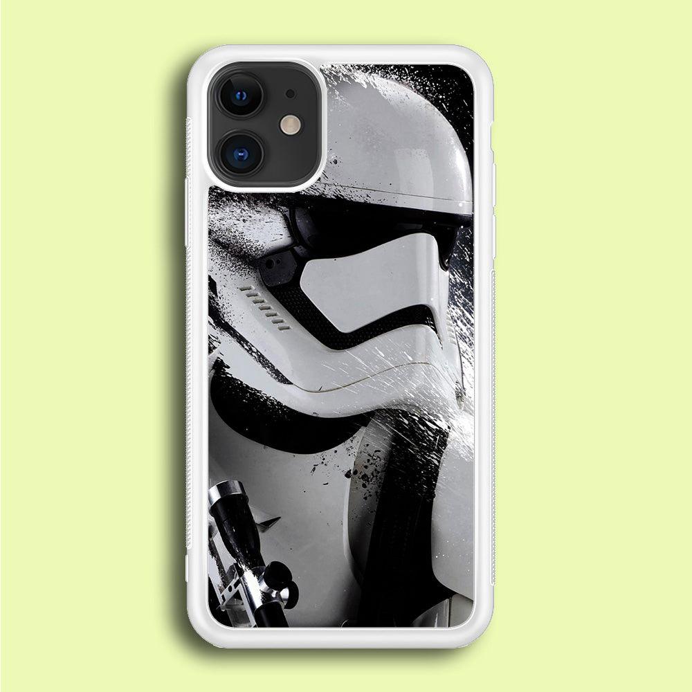 Star Wars Stormtrooper Painting iPhone 12 Case-Rubber / White (2D Case)-Xtracase