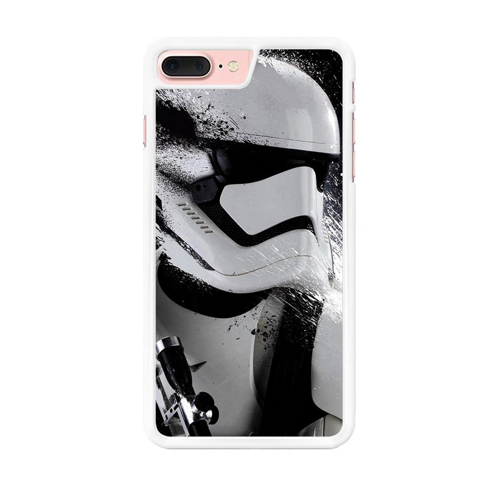 Star Wars Stormtrooper Painting iPhone 8 Plus Case-Rubber / White (2D Case)-Xtracase