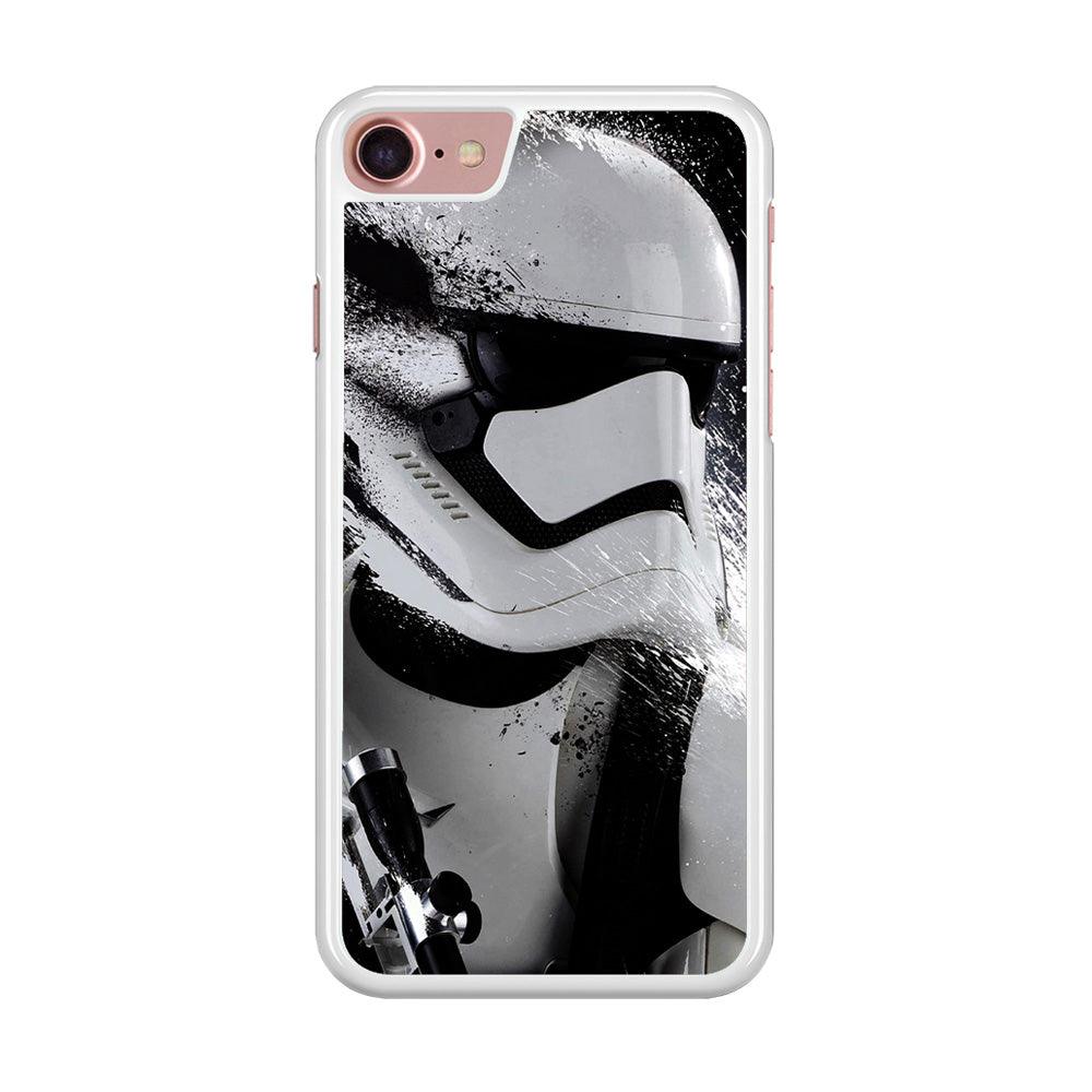 Star Wars Stormtrooper Painting iPhone SE 2020 Case-Rubber / White (2D Case)-Xtracase