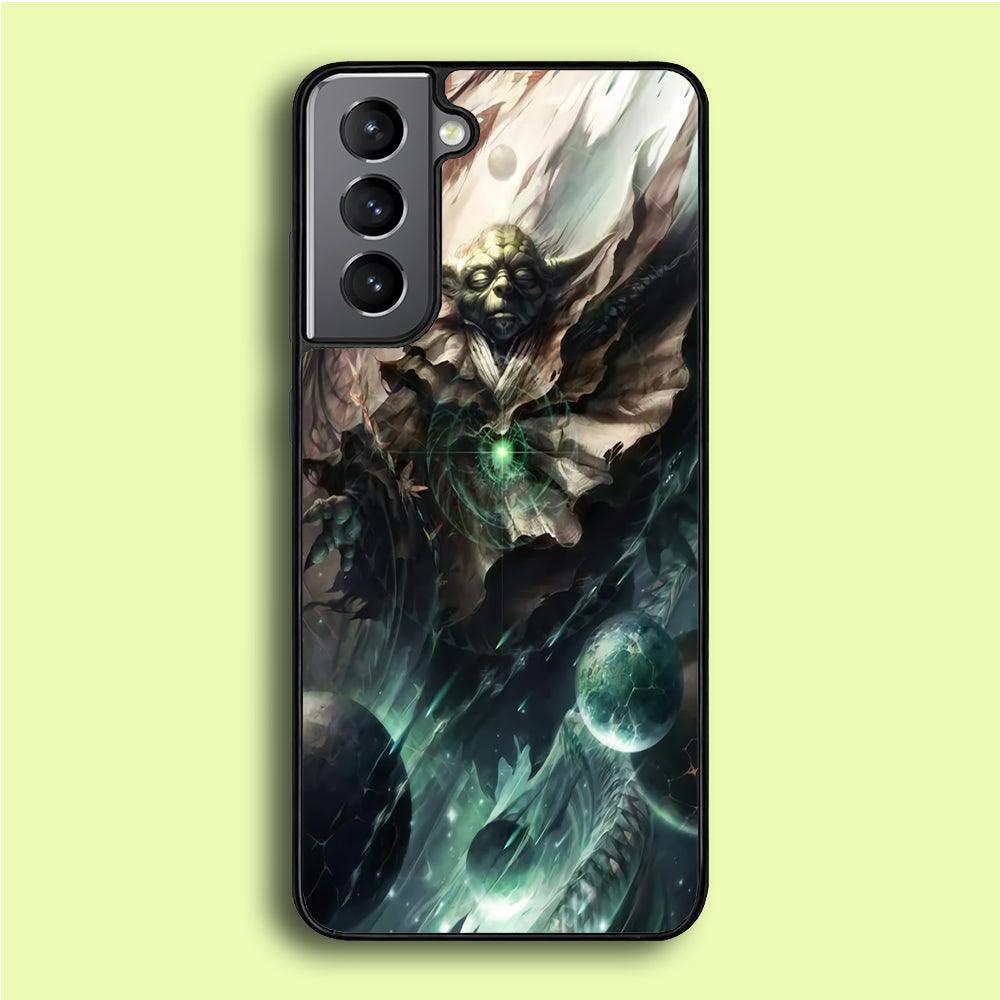 Star Wars Yoda Samsung Galaxy S21 Plus Case-Rubber / White (2D Case)-Xtracase