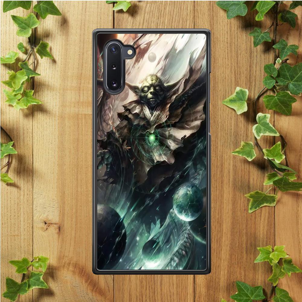Star Wars Yoda Samsung Galaxy Note 10 Case-Rubber / Black (2D Case)-Xtracase