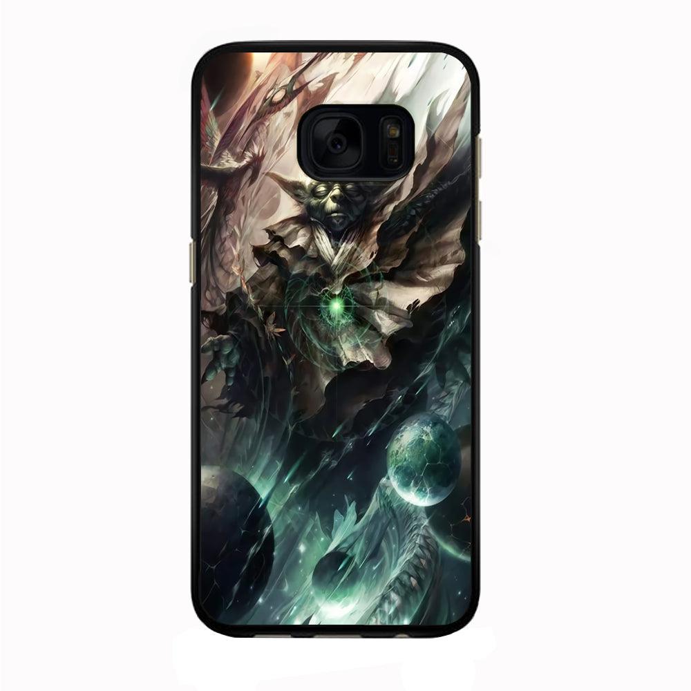 Star Wars Yoda Samsung Galaxy S7 Edge Case-Rubber / Black (2D Case)-Xtracase