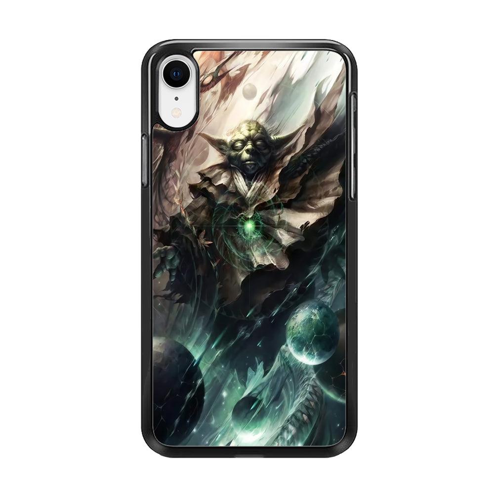 Star Wars Yoda iPhone XR Case-Rubber / Black (2D Case)-Xtracase