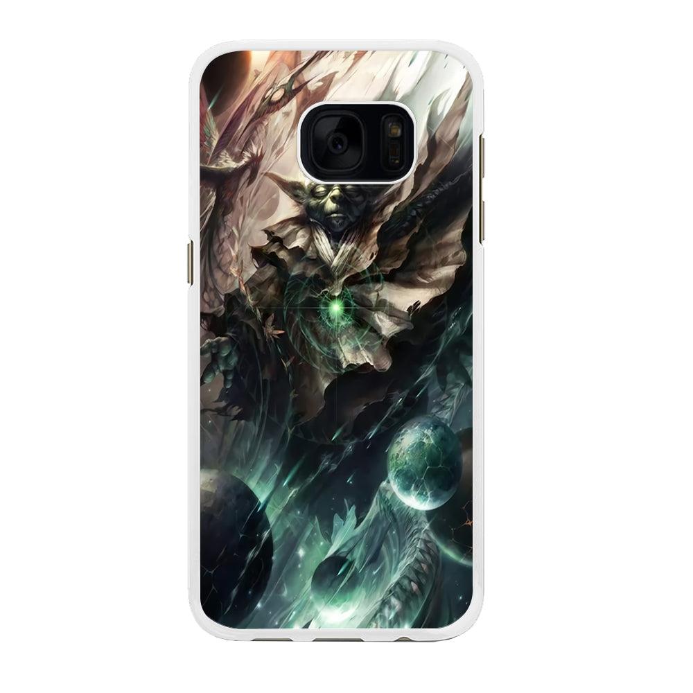 Star Wars Yoda Samsung Galaxy S7 Edge Case-Rubber / White (2D Case)-Xtracase