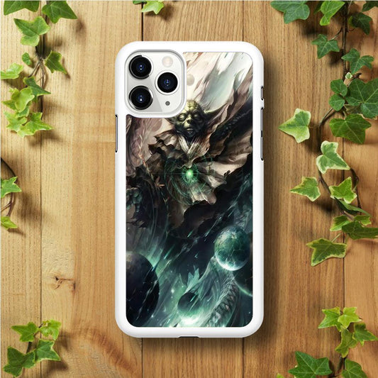 Star Wars Yoda iPhone 11 Pro Max Case-Rubber / White (2D Case)-Xtracase