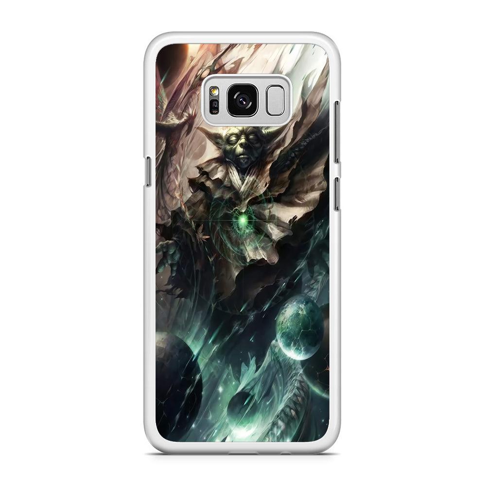 Star Wars Yoda Samsung Galaxy S8 Case-Rubber / White (2D Case)-Xtracase