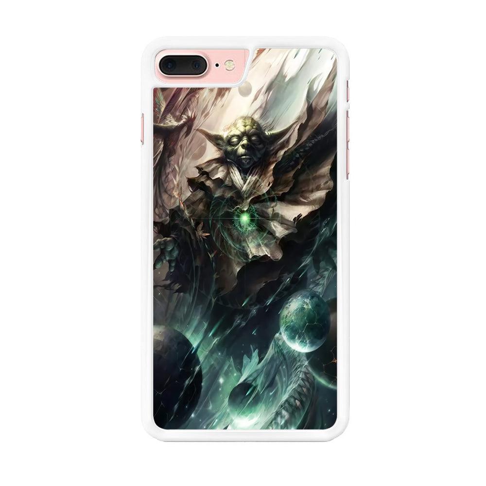 Star Wars Yoda iPhone 7 Plus Case-Rubber / White (2D Case)-Xtracase