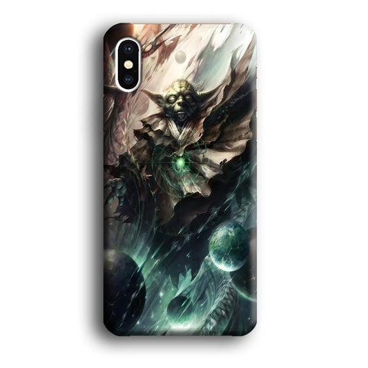 Star Wars Yoda iPhone Xs Case-Plastic / Full Wrap (3D Case)-Xtracase