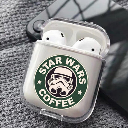 Star Wars Coffee Protective Clear Case Cover For Apple Airpods-Xtracase
