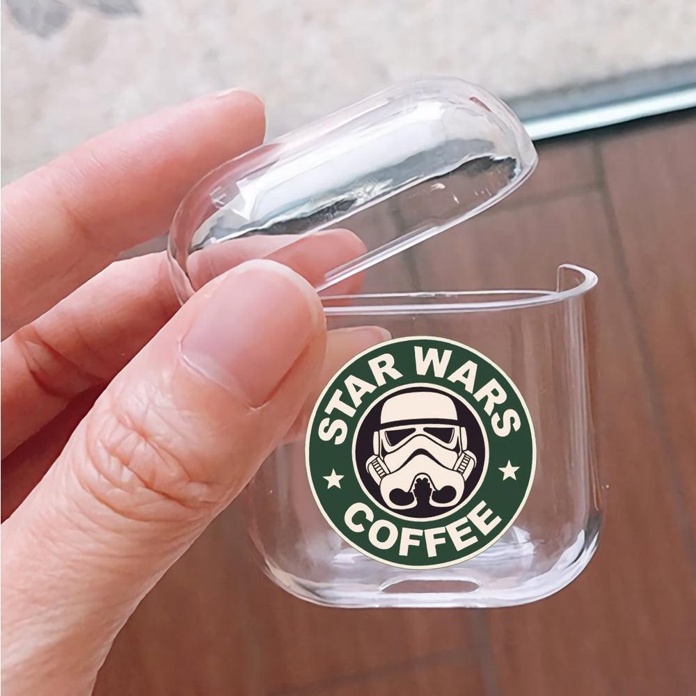Star Wars Coffee Protective Clear Case Cover For Apple Airpods-Xtracase