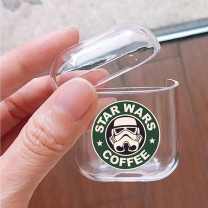 Star Wars Coffee Protective Clear Case Cover For Apple Airpods-Xtracase