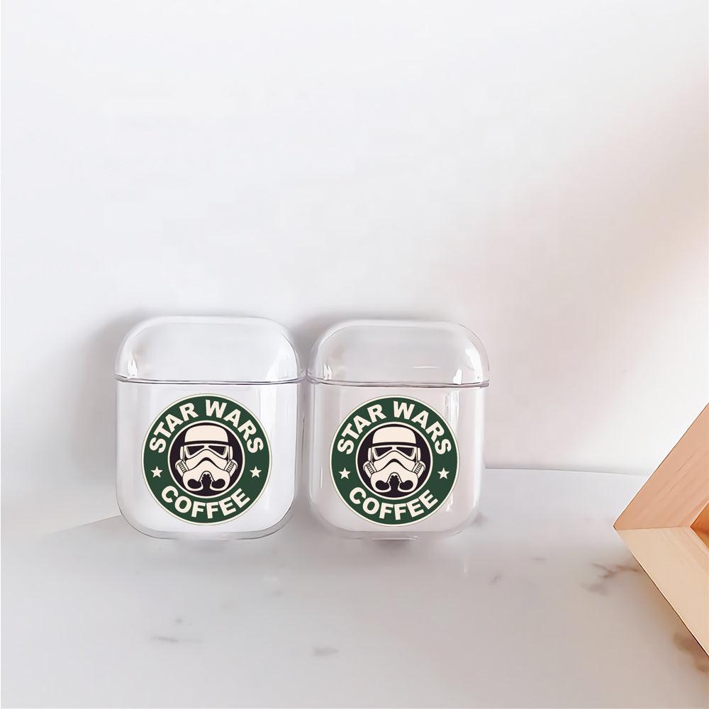 Star Wars Coffee Protective Clear Case Cover For Apple Airpods-Xtracase