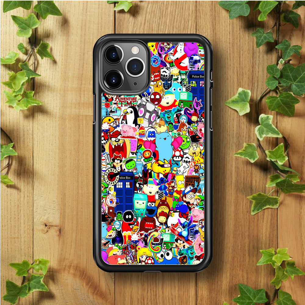 Sticker Collection Cartoon iPhone 11 Pro Max Case