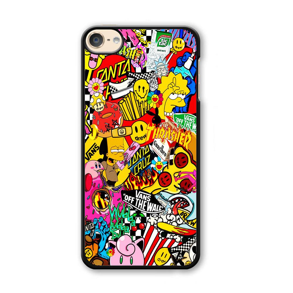 Sticker Collection Random iPod Touch 6 Case-Plastic / Full Wrap (3D Case)-Xtracase