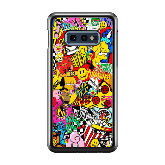 Sticker Collection Random Samsung Galaxy S10E Case-Plastic / Full Wrap (3D Case)-Xtracase