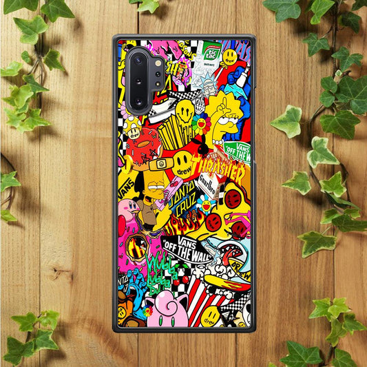Sticker Collection Random Samsung Galaxy Note 10 Plus Case-Plastic / Full Wrap (3D Case)-Xtracase