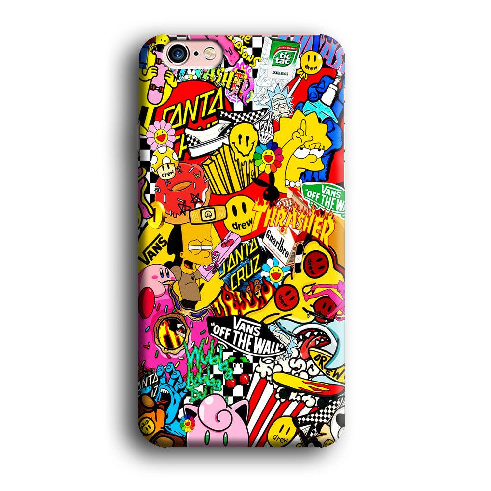 Sticker Collection Random iPhone 6 | 6s Case-Plastic / Full Wrap (3D Case)-Xtracase