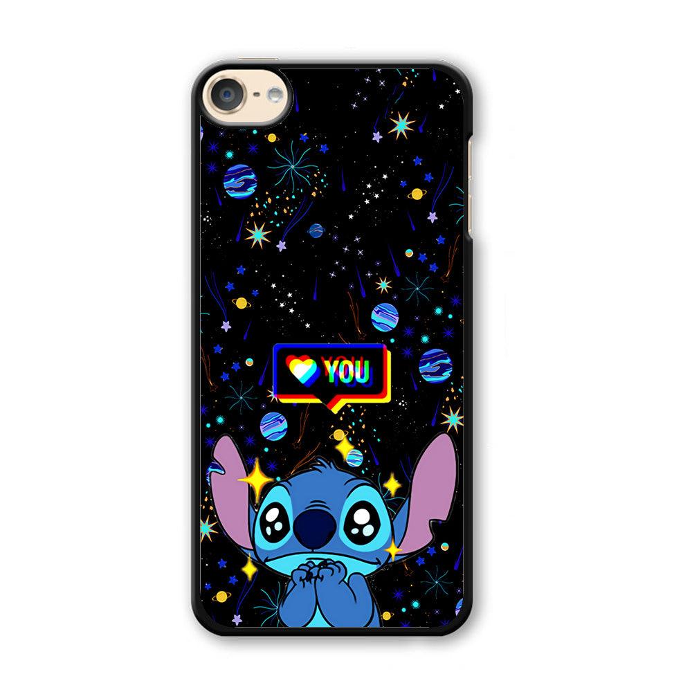 Stitch Love You iPod Touch 6 Case-Plastic / Black (2D Case)-Xtracase