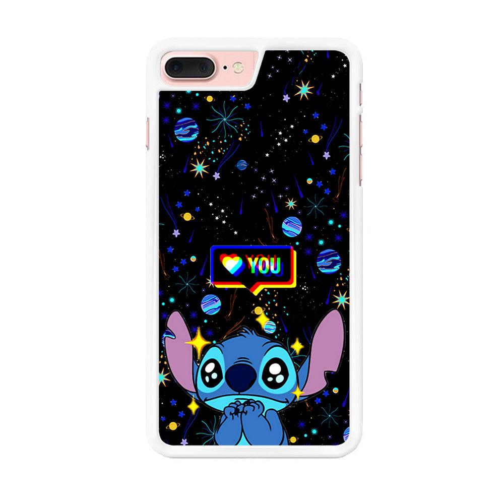 Stitch Love You iPhone 7 Plus Case-Rubber / White (2D Case)-Xtracase