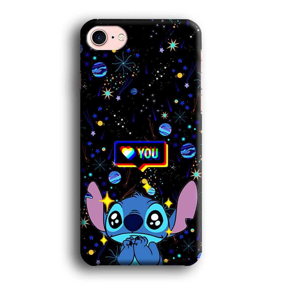 Stitch Love You iPhone SE 2020 Case-Plastic / Full Wrap (3D Case)-Xtracase