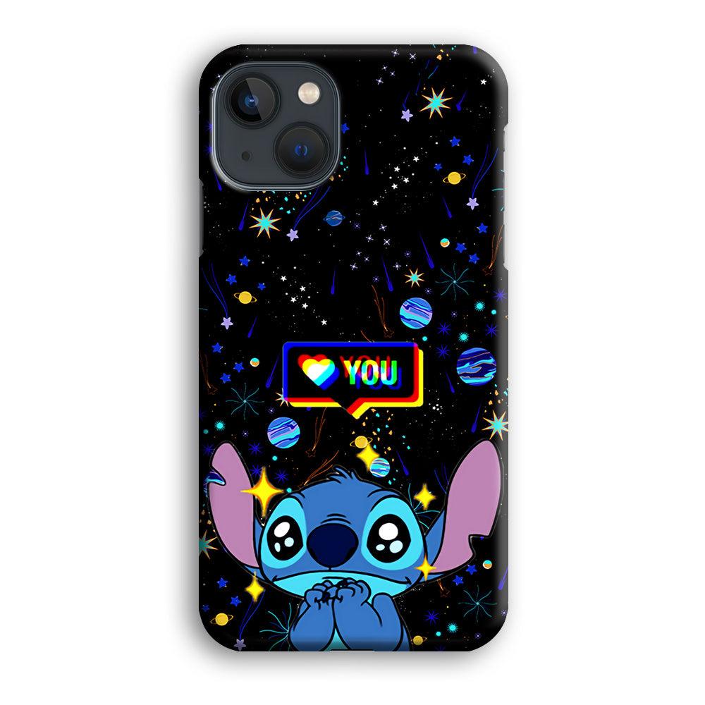 Stitch Love You iPhone 13 Pro Case-Plastic / Full Wrap (3D Case)-Xtracase