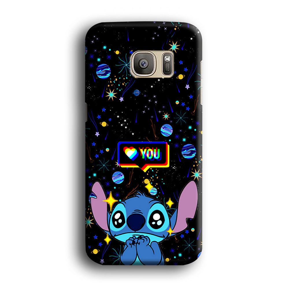 Stitch Love You Samsung Galaxy S7 Edge Case-Plastic / Full Wrap (3D Case)-Xtracase