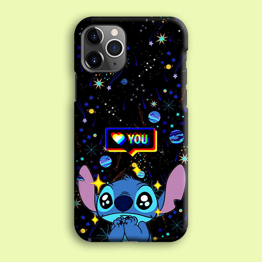 Stitch Love You iPhone 12 Pro Case-Plastic / Full Wrap (3D Case)-Xtracase